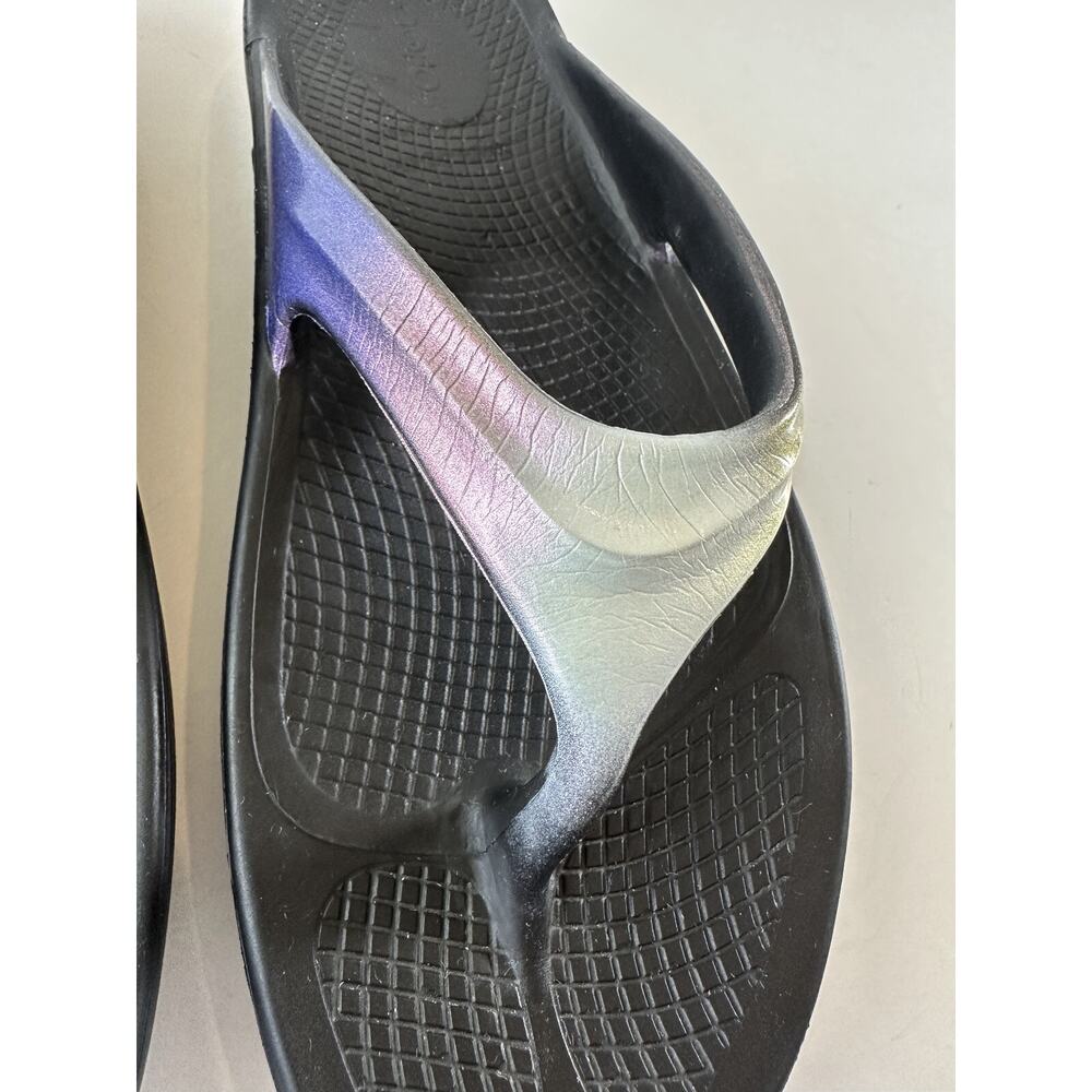 Oofos Oolala Luxe Recovery Sandal Comfort Multi-Colored Ombre Women's Size 11 - Picture 6 of 16